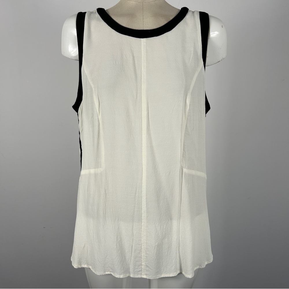 Reitmans Black & White Colorblock Tank Top Size XL Business Casual